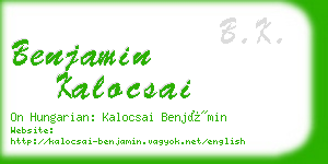 benjamin kalocsai business card